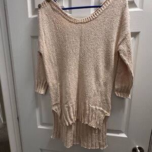 Lucky Brand 3/4 sleeve Cream Sweater